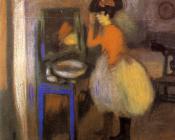 巴勃罗 毕加索 : 梳妆台前的少女